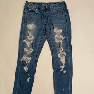Distressed jeans